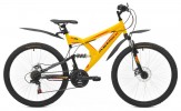 Велосипед MAVERICK 26' двухподвес, S 15 диск, желтый-черный, 21 ск., 18,5'